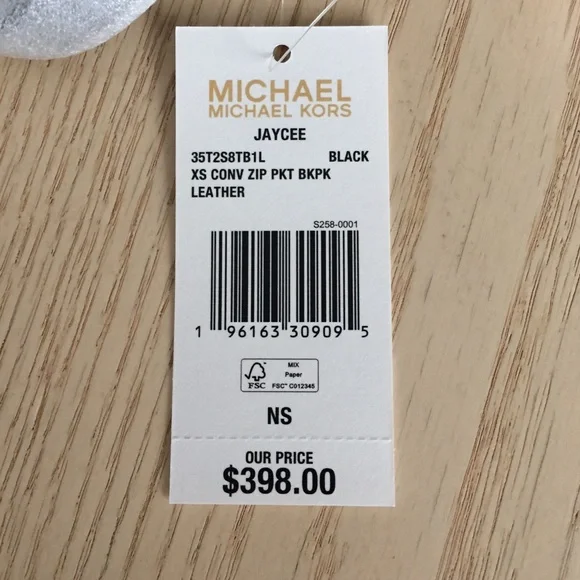 Michael Kors Jaycee Black Leather Backpack - Picture 9 of 10